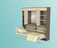 Односпальная кровать со шкафом